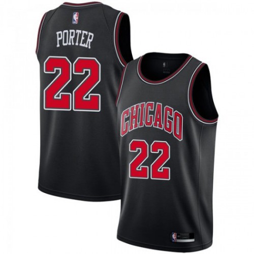 Chicago Bulls #22 Otto Porter Jr Black Womens Swingman City Edition 2018/19 Jersey Womens