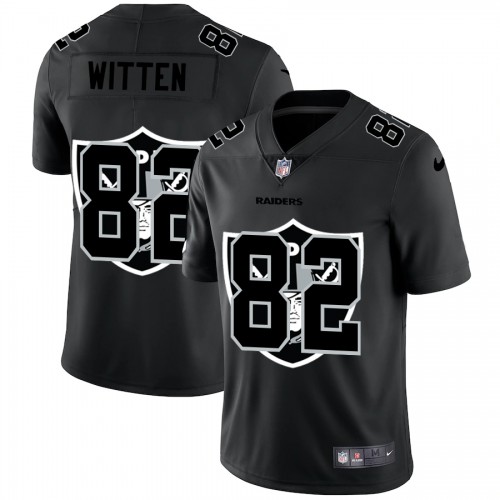 Las Vegas Las Vegas Raiders #82 Jason Witten Men's Team Logo Dual Overlap Limited Jersey Black Men's