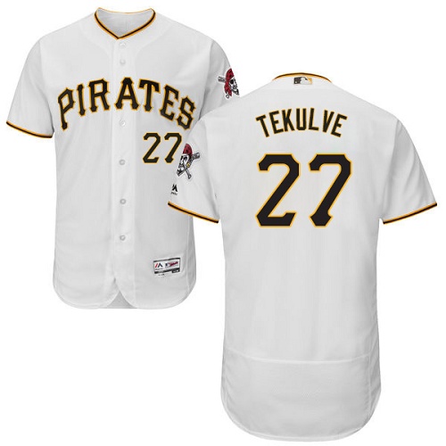 Pittsburgh Pirates #27 Kent Tekulve White Flexbase Authentic Collection Stitched Jersey Men's