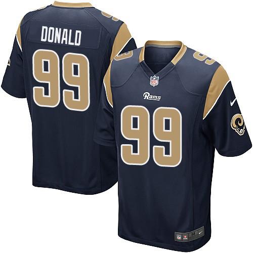 Rams #99 Aaron Donald Navy Blue Team Color Youth Stitched Elite Jersey