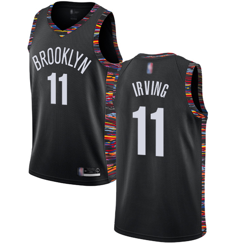 Brooklyn Nets #11 Kyrie Irving Black Womens Swingman City Edition 2018/19 Jersey Womens