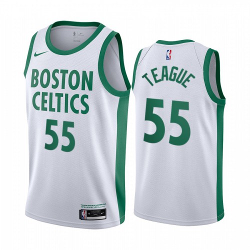 Boston Celtics #55 Jeff Teague White Womens Swingman 2020-21 City Edition Jersey Womens