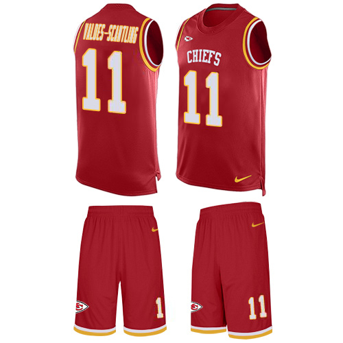 Chiefs #11 Marquez Valdes-Scantling Red Team Color Men's Stitched Limited Tank Top Suit Jersey