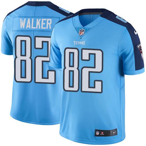 Tennessee Titans #82 Delanie Walker Light Blue Men's Stitched Limited Rush Jersey Men's