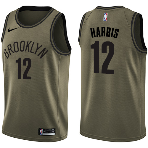 Brooklyn Nets #12 Joe Harris Green Swingman Salute to Service Jersey Mens