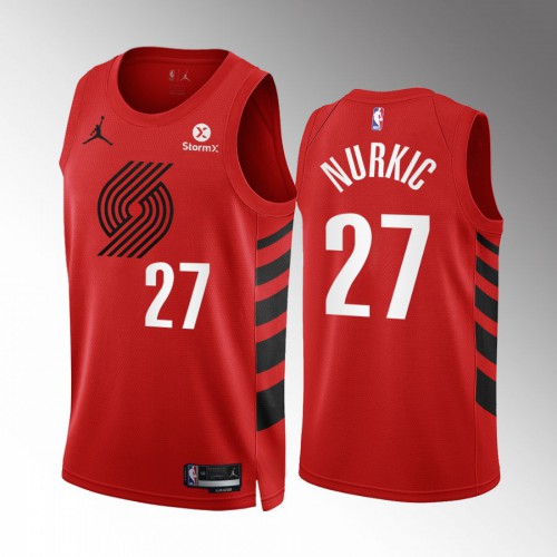 Portland Trail Portland Trail Blazers #27 Jusuf Nurkic Red Mens Statement Edition Swingman Jersey Mens