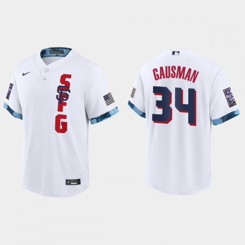 San Francisco San Francisco Giants #34 Kevin Gausman 2021 All Star Game Fan's Version White Jersey Men's