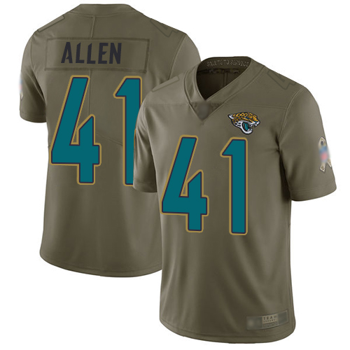 Jaguars #41 Josh Allen Olive Youth Stitched Limited 2017 Salute To Service Jersey
