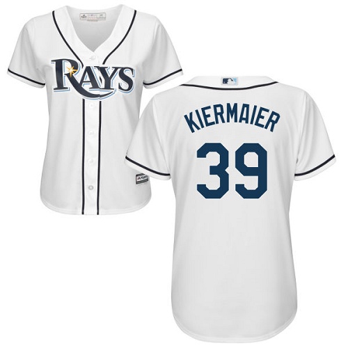 Tampa Bay Rays #39 Kevin Kiermaier White Home Women's Stitched Jersey Womens