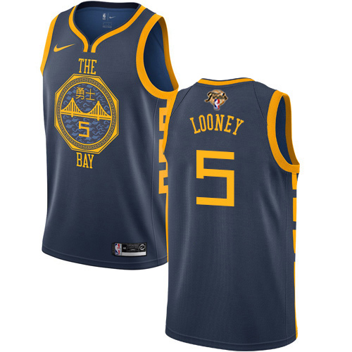Golden State Warriors #5 Kevon Looney Navy Swingman City Edition Youth 2022 Finals Jersey Youth