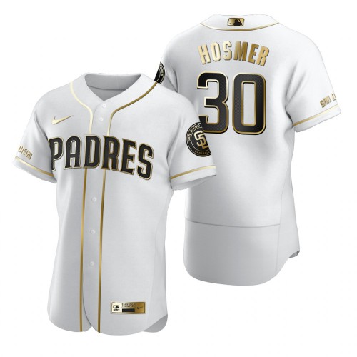 San Diego San Diego Padres #30 Eric Hosmer White Men's Authentic Golden Edition Jersey Men's
