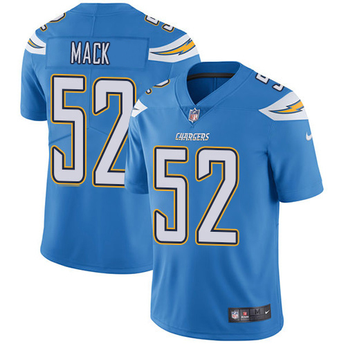 Chargers #52 Khalil Mack Electric Blue Alternate Youth Stitched Vapor Untouchable Limited Jersey