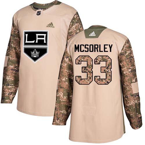 Adidas Los Angeles Kings #33 Marty Mcsorley Camo Authentic 2017 Veterans Day Stitched Jersey Men's