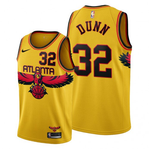 Atlanta Atlanta Hawks #32 Kris Dunn Womens 2021-22 City Edition Gold Jersey Womens