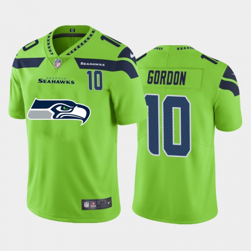 Seattle Seattle Seahawks #10 Josh Gordon Green Men's Big Team Logo Player Vapor Limited Jersey Men's