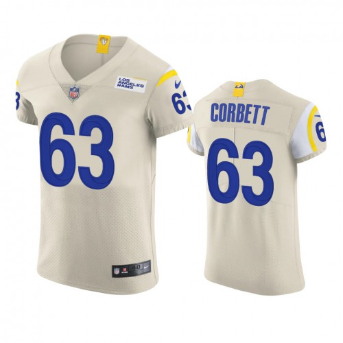 Los Angeles Los Angeles Rams #63 Austin Corbett Men's Vapor Elite Player Jersey - Bone Men's