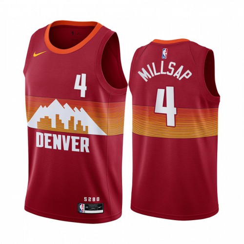 Denver Nuggets #4 Paul Millsap Red Youth Swingman 2020-21 City Edition Jersey Youth