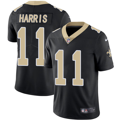 New Orleans Saints #11 Deonte Harris Black Team Color Youth Stitched Vapor Untouchable Limited Jersey Youth