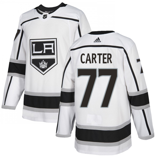 Adidas Los Angeles Kings #77 Jeff Carter White Road Authentic Stitched Youth Jersey Youth