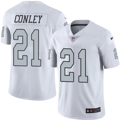 Las Vegas Raiders #21 Gareon Conley White Men's Stitched Limited Rush Jersey Men's