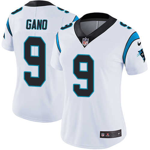 Carolina Panthers #9 Graham Gano White Women's Stitched Vapor Untouchable Limited Jersey Womens