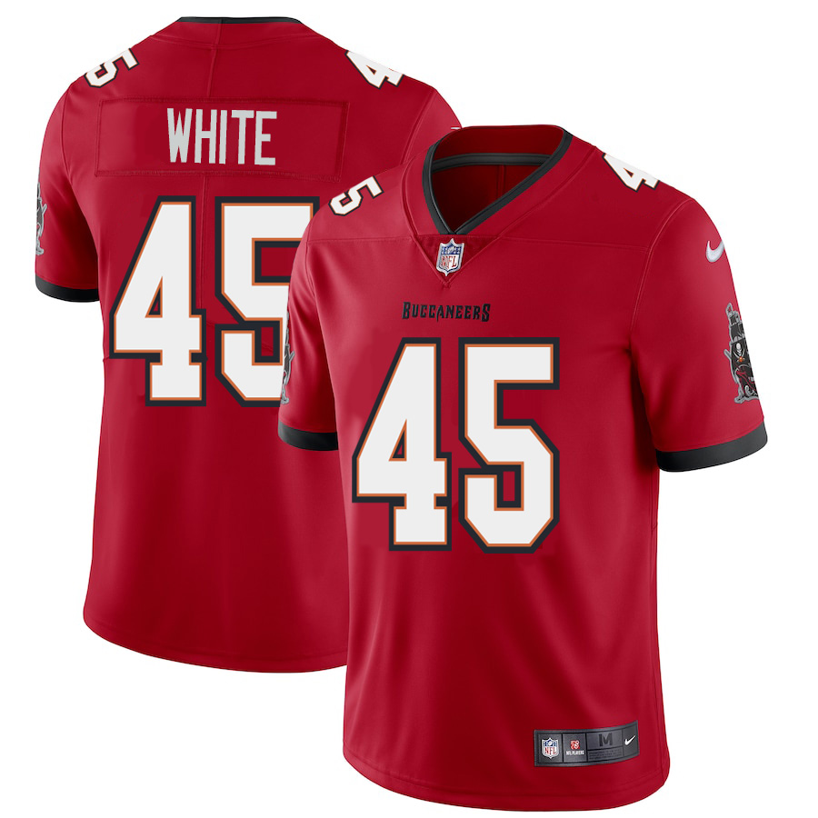 Tampa Bay Buccaneers #45 Devin White Youth Red Vapor Limited Jersey