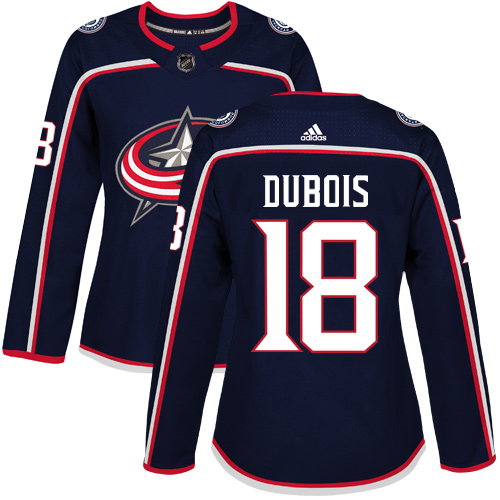Adidas Columbus Blue Jackets #18 Pierre-Luc Dubois Navy Blue Home Authentic Women's Stitched Jersey Womens