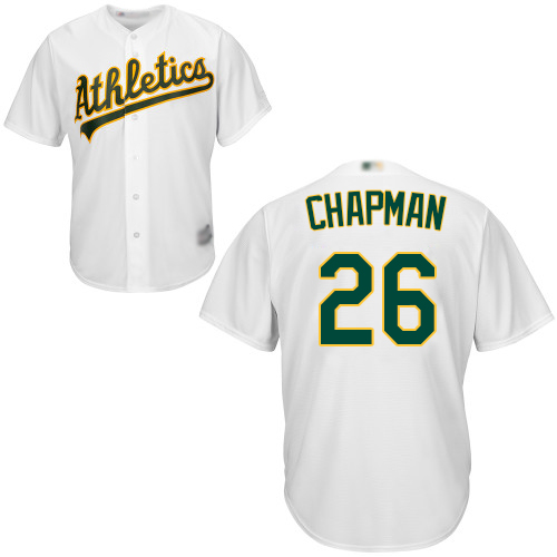Oakland Athletics #26 Matt Chapman White New Cool Base Stitched Jersey Men's