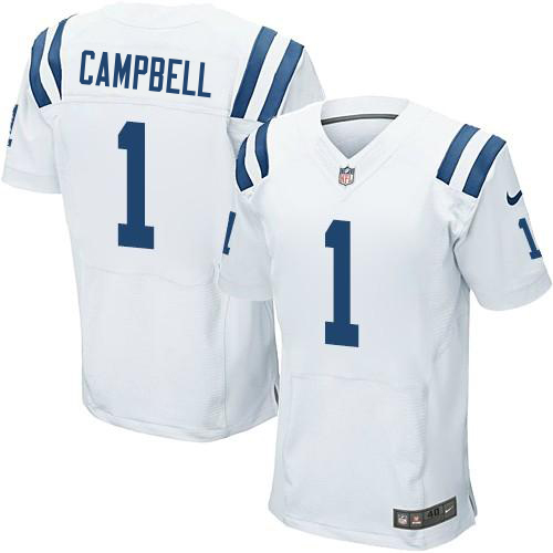 Colts #1 Parris Campbell White Men's Stitched Elite Jersey