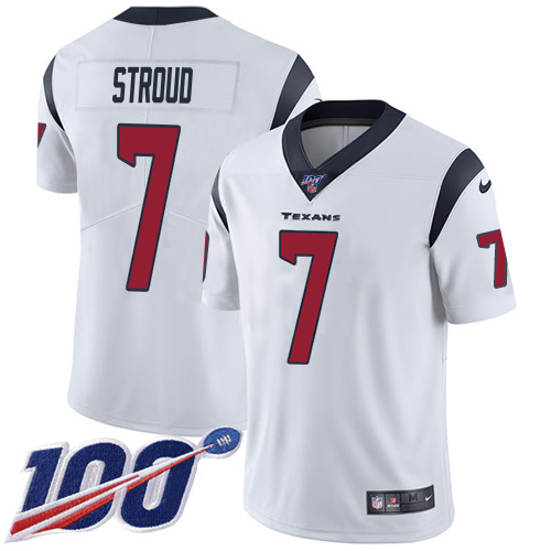 Texans #7 C.J. Stroud White Youth Stitched 100th Season Vapor Untouchable Limited Jersey