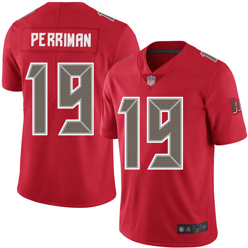 Tampa Bay Buccaneers #19 Breshad Perriman Red Men's Stitched Limited Rush Jersey Men's