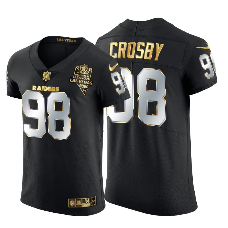 Las Vegas Raiders #98 Maxx Crosby Men's Black Edition Vapor Untouchable Elite Jersey