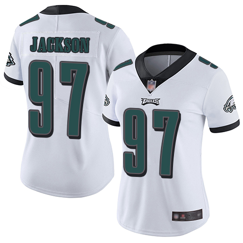 Philadelphia Eagles #97 Malik Jackson White Women's Stitched Vapor Untouchable Limited Jersey Womens