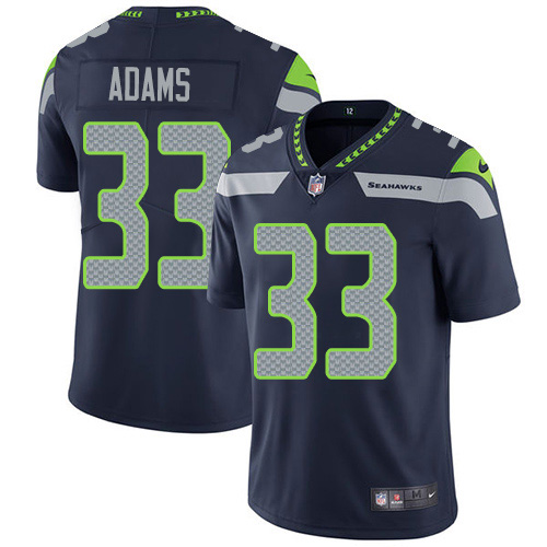 Seahawks #33 Jamal Adams Steel Blue Team Color Men's Stitched Vapor Untouchable Limited Jersey
