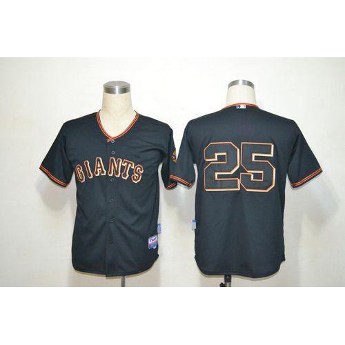 San Francisco Giants #25 Barry Bonds Black Fashion Stitched Jersey Men's