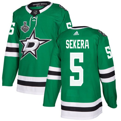 Adidas Dallas Stars #5 Andrej Sekera Green Home Authentic 2020 Stanley Cup Final Stitched Jersey Men's