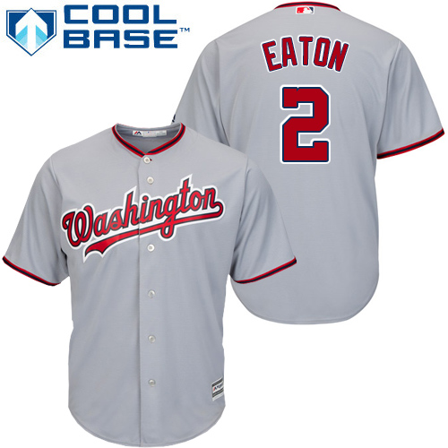 Washington Nationals #2 Adam Eaton Grey Cool Base Stitched Youth Jersey Youth