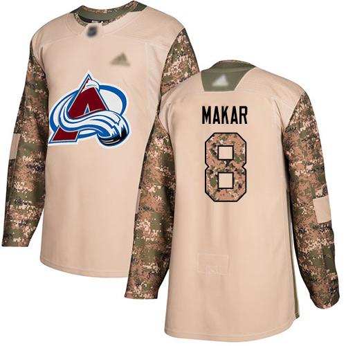 Adidas Colorado Avalanche #8 Cale Makar Camo Authentic 2017 Veterans Day Stitched Jersey Men's