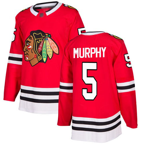 Adidas Chicago Blackhawks #5 Connor Murphy Red Home Authentic Stitched Jersey Men's