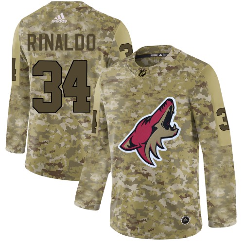 Adidas Arizona Coyotes #34 Zac Rinaldo Camo Authentic Stitched Jersey Men's