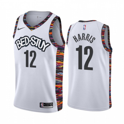 Brooklyn Nets #12 Joe Harris Mens 2019-20 White BED-STUY City Edition Stitched Jersey Mens