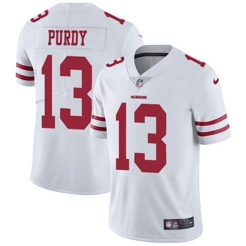 49ers #13 Brock Purdy White Youth Stitched Vapor Untouchable Limited Jersey