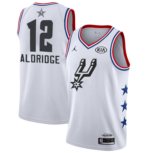 San Antonio Spurs #12 LaMarcus Aldridge White Youth Jordan Swingman 2019 All-Star Game Jersey Youth