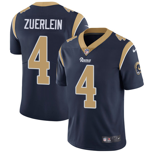 Los Angeles Rams #4 Greg Zuerlein Navy Blue Team Color Men's Stitched Vapor Untouchable Limited Jersey Men's