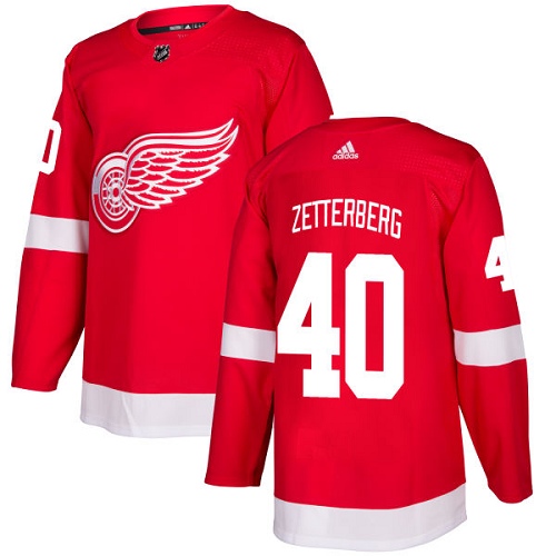 Adidas Detroit Red Wings #40 Henrik Zetterberg Red Home Authentic Stitched Youth Jersey Youth
