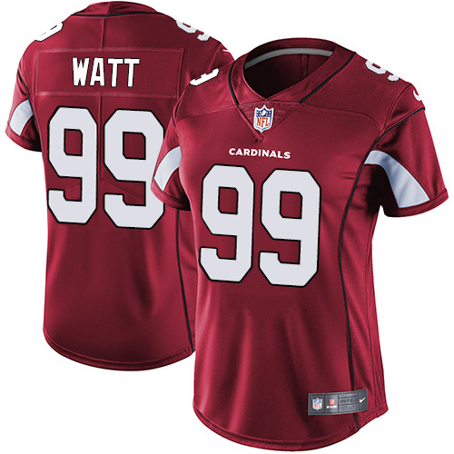 Cardinals #99 J.J. Watt Red Team Color Women's Stitched Vapor Untouchable Limited Jersey