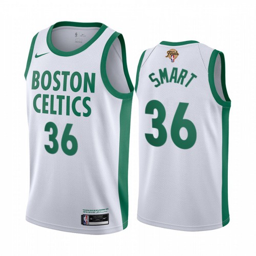 Boston Boston Celtics #36 Marcus Smart White Swingman Womens 2022 Finals City Edition Jersey Womens