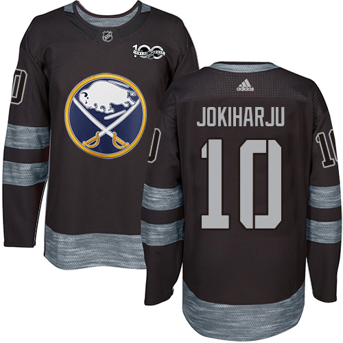 Adidas Buffalo Sabres #10 Henri Jokiharju Black 1917-2017 100th Anniversary Stitched Jersey Men's