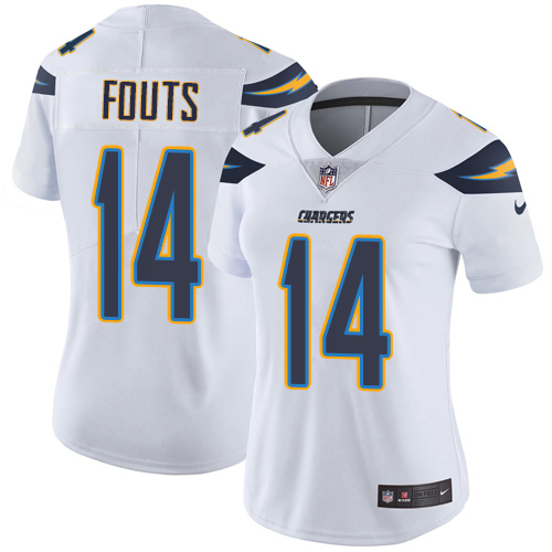 Los Angeles Chargers #14 Dan Fouts White Women's Stitched Vapor Untouchable Limited Jersey Womens