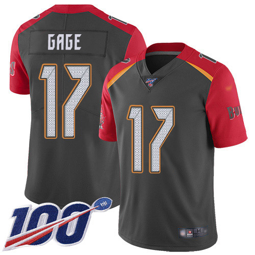 Buccaneers #17 Russell Gage Gray Youth Stitched Limited Inverted Legend 100th Season Jersey